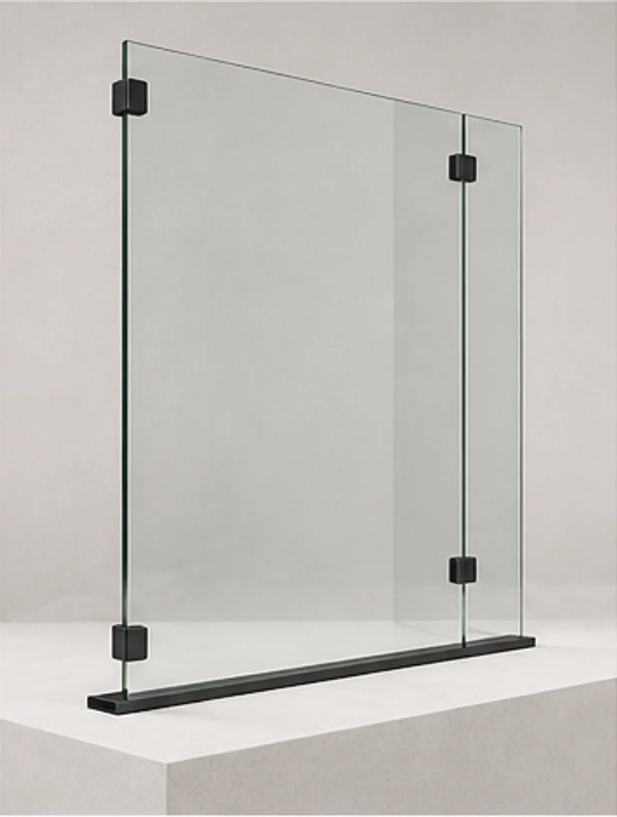 Generated component visualization of a padel court tempered glass panel